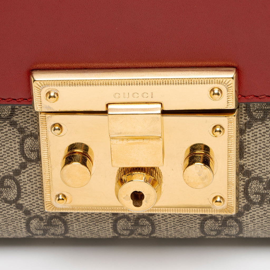 Gucci GG Supreme Padlock Small Shoulder Bag