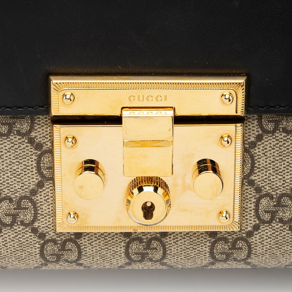 Gucci GG Supreme Padlock Small Shoulder Bag