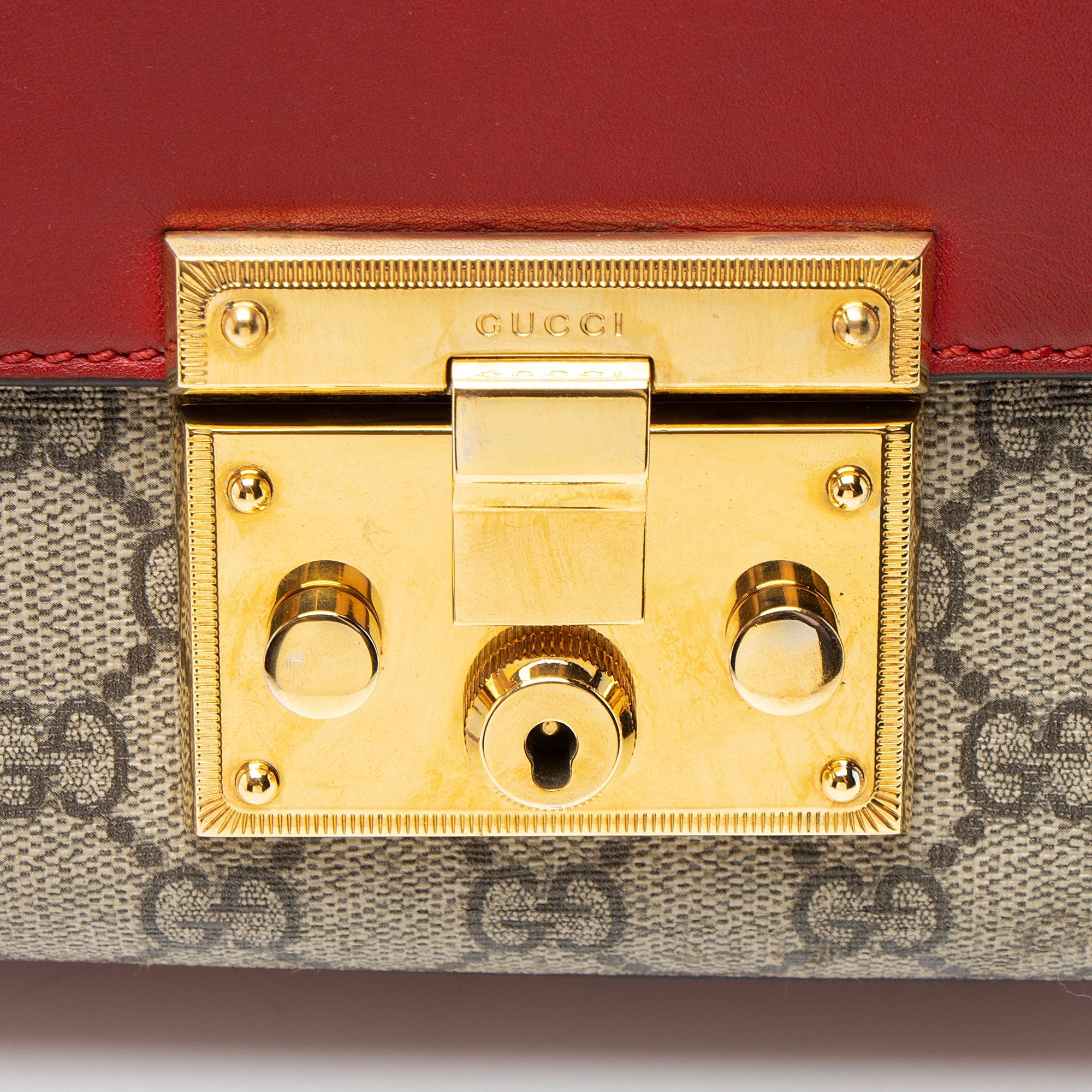 Gucci GG Supreme Padlock Small Shoulder Bag