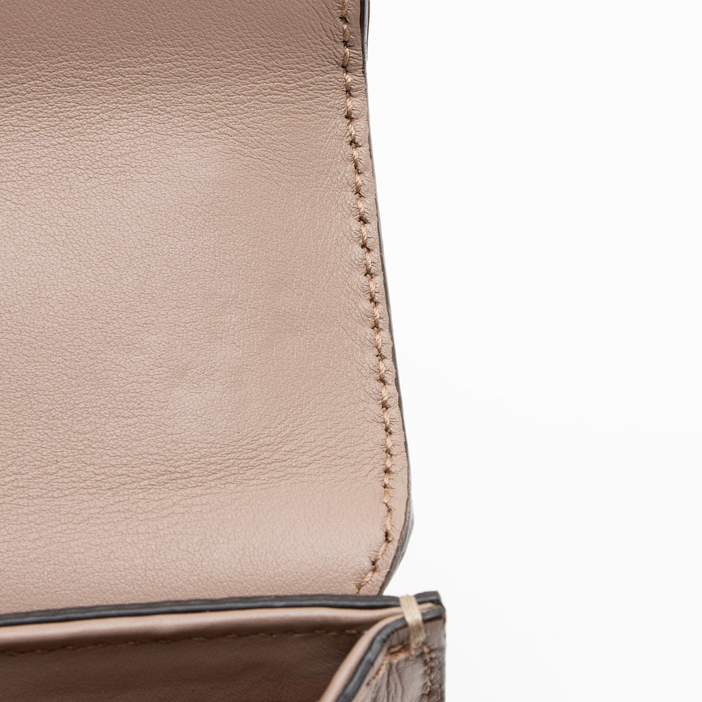 Gucci GG Supreme Pearl Stud Padlock Small Shoulder Bag