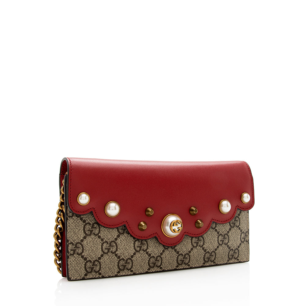 Gucci Gucci Supreme Peony Mini Wallet on Chain Bag (SHF-18447)