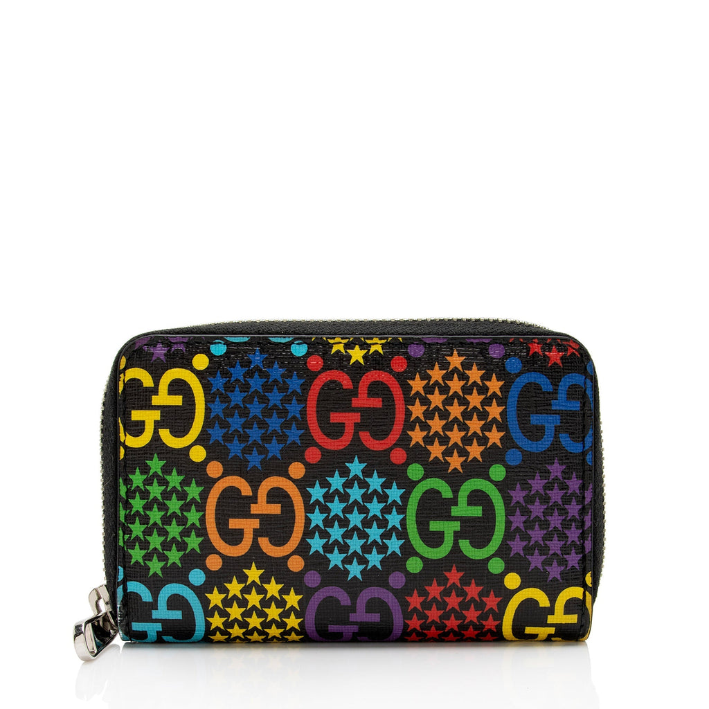 Gucci GG Supreme Psychedelic Zip Around Card Case (SHF-tdCiWf)
