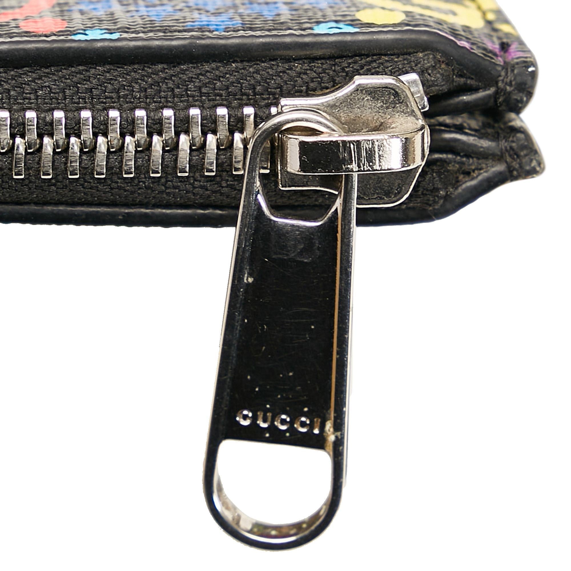 Gucci GG Supreme Psychedelic Zip Clutch (SHG-36980)
