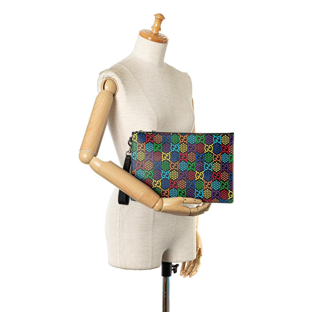 Gucci GG Supreme Psychedelic Zip Clutch (SHG-BbyHzE)