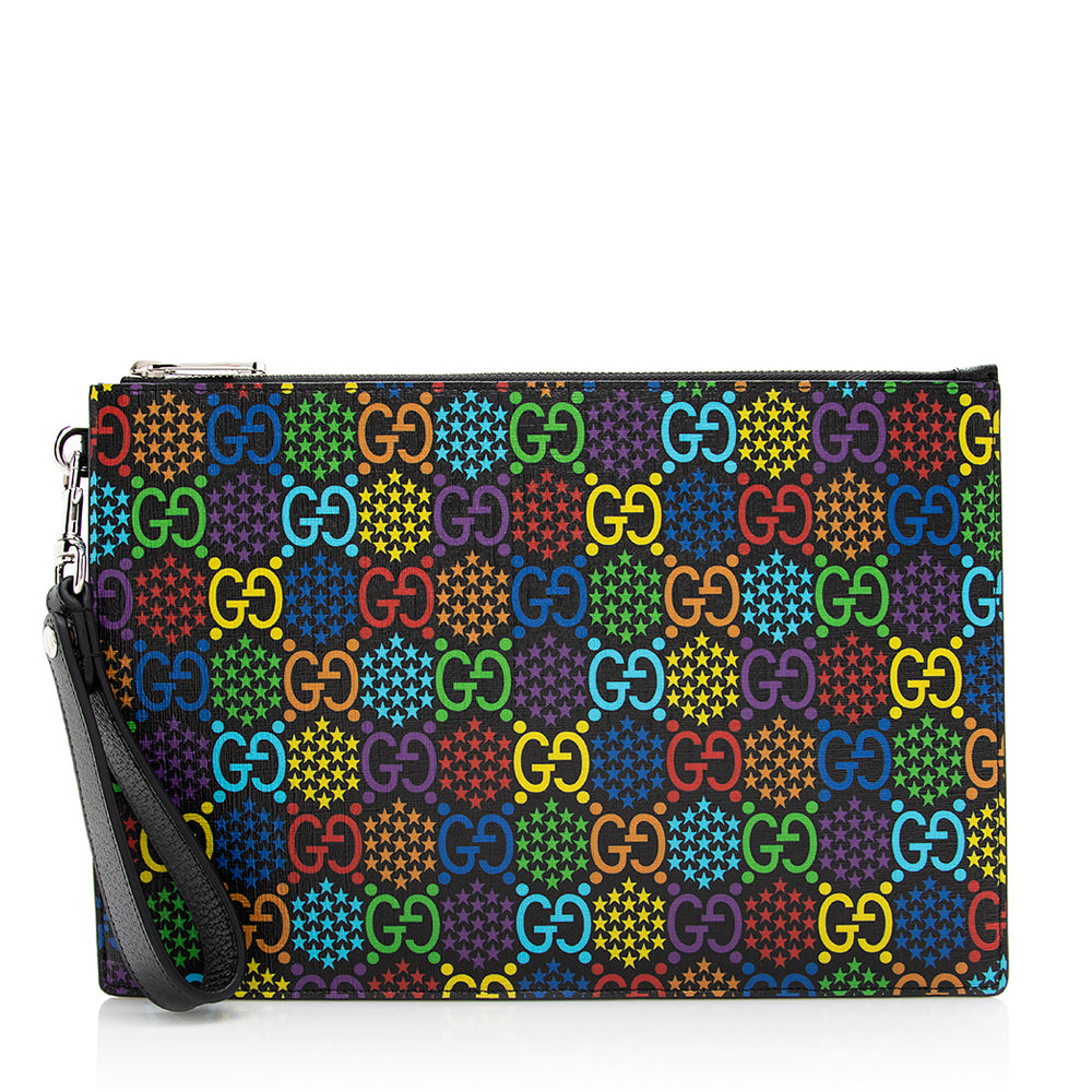 Gucci Gucci Supreme Psychedelic Zip Wristlet (SHF-20081)