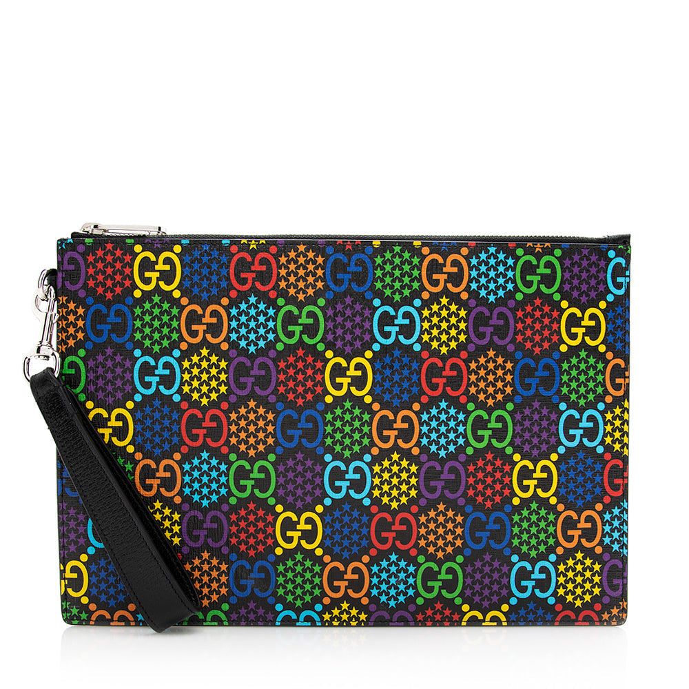 Gucci Gucci Supreme Psychedelic Zip Wristlet (SHF-20228)