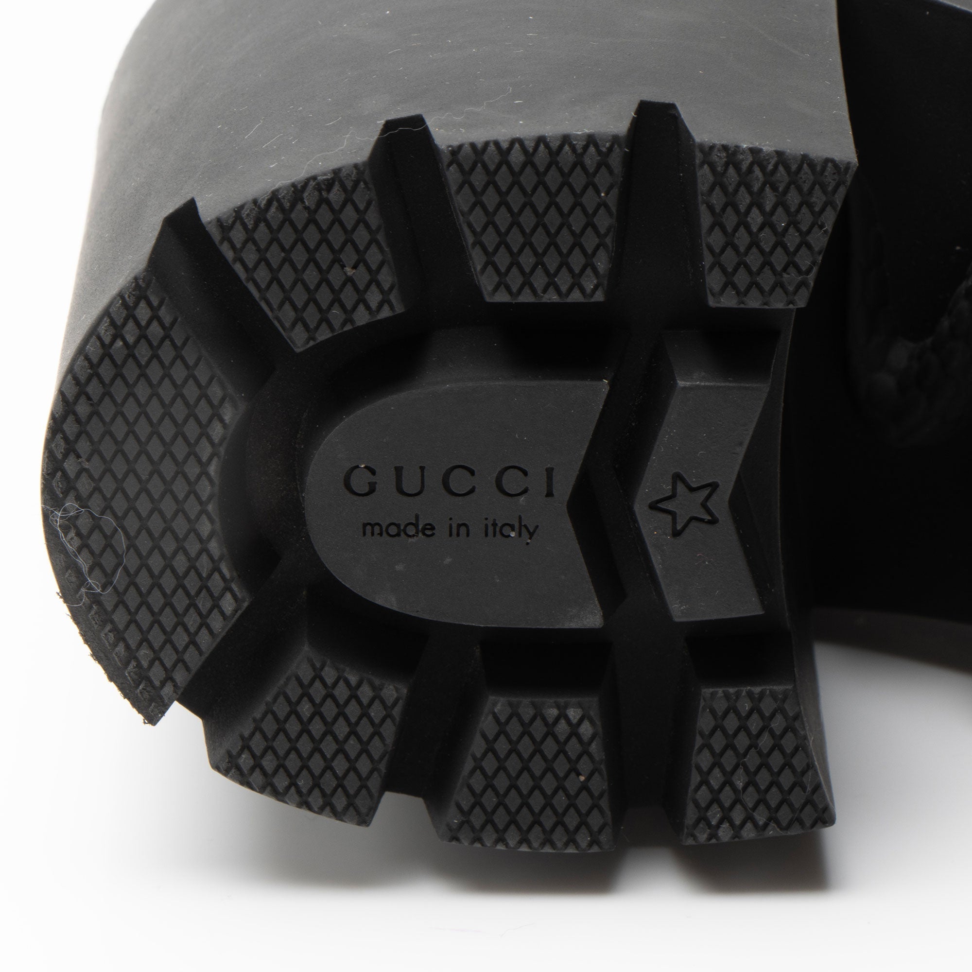 Gucci GG Supreme Quilted Calfskin Combat Boots - Size 8 / 38