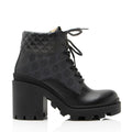 Gucci GG Supreme Quilted Calfskin Combat Boots - Size 8 / 38