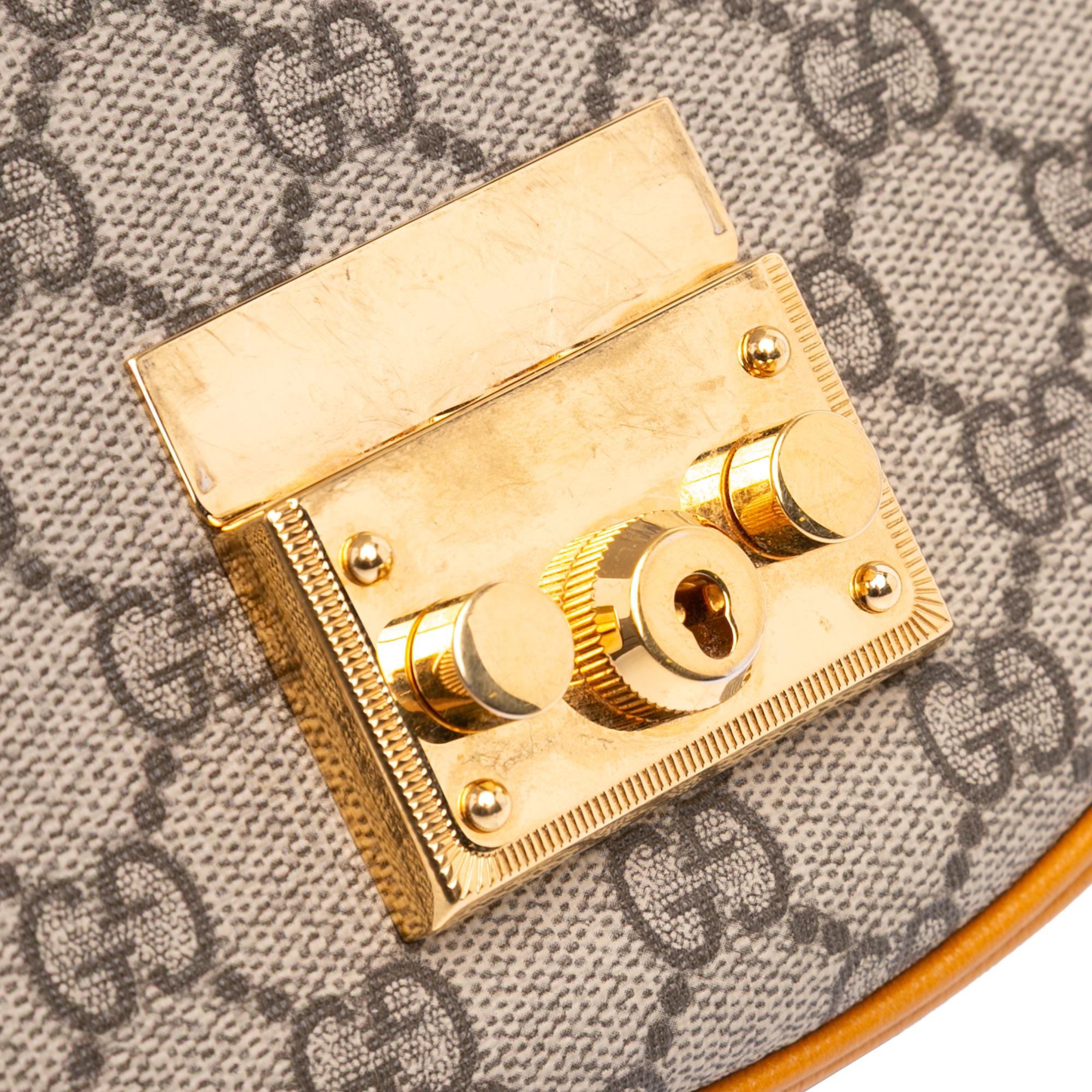 Gucci GG Supreme Saddle Padlock Crossbody