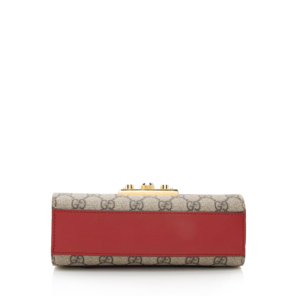 Gucci GG Supreme Small Padlock Shoulder Bag (SHF-22509)