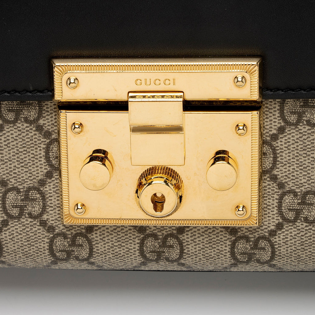 Gucci GG Supreme Small Padlock Shoulder Bag (SHF-rqVDip)