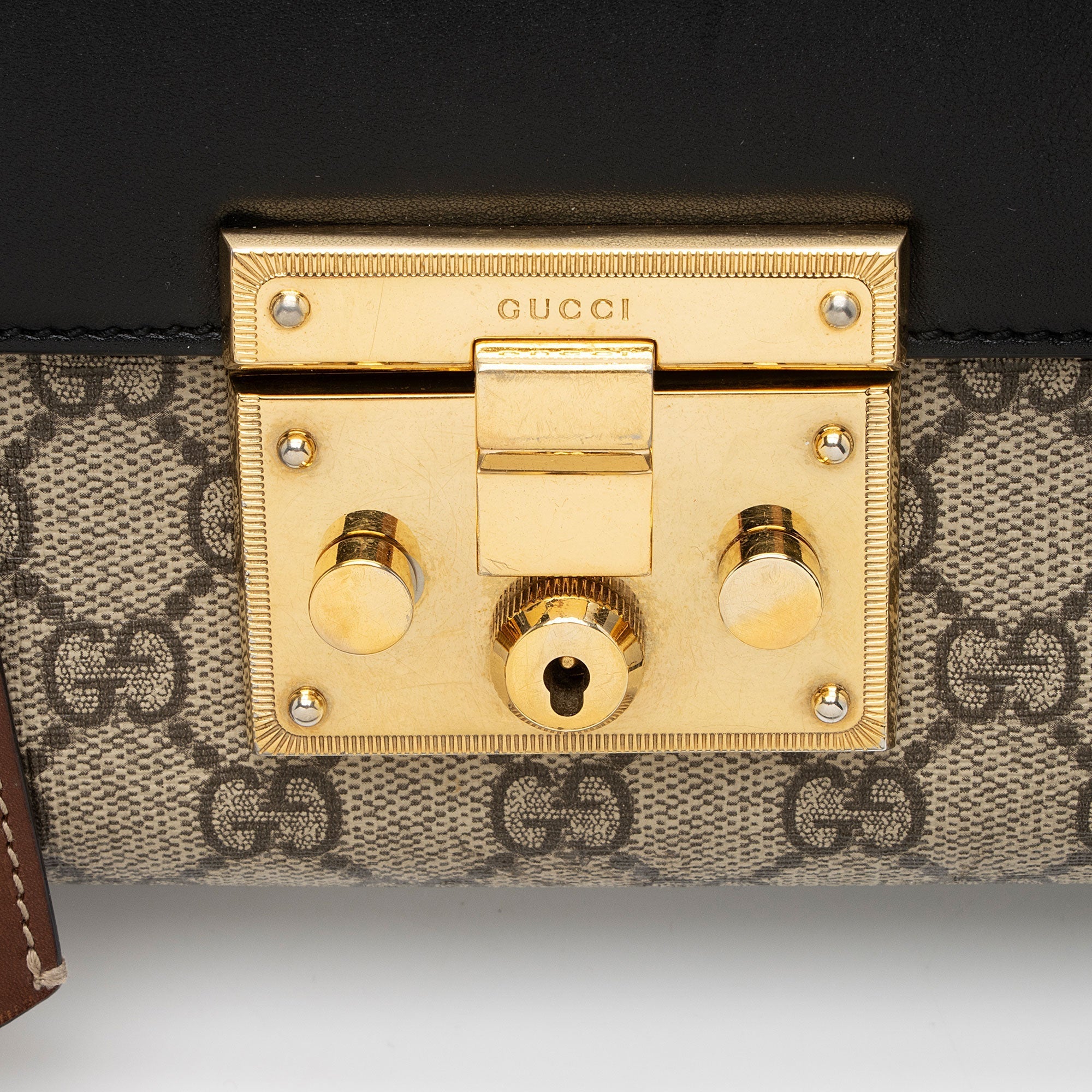 Gucci GG Supreme Small Padlock Shoulder Bag