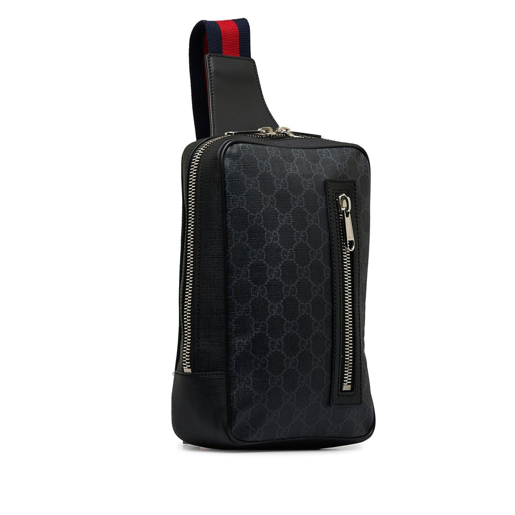 Gucci GG Supreme Soft Zip Web Sling Bag (SHG-cIWp0C)