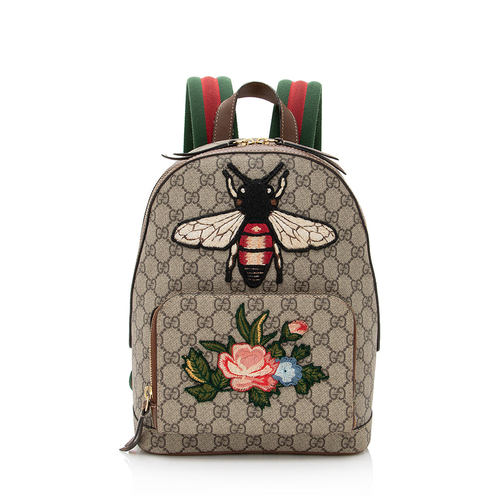 Gucci Gucci Supreme Souvenir Garden Bee Flower Backpack (SHF-21666)