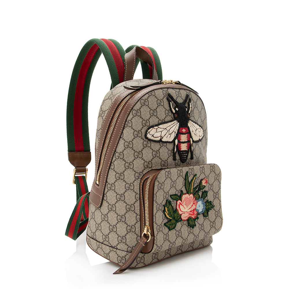 Gucci Gucci Supreme Souvenir Garden Bee Flower Backpack (SHF-21666)