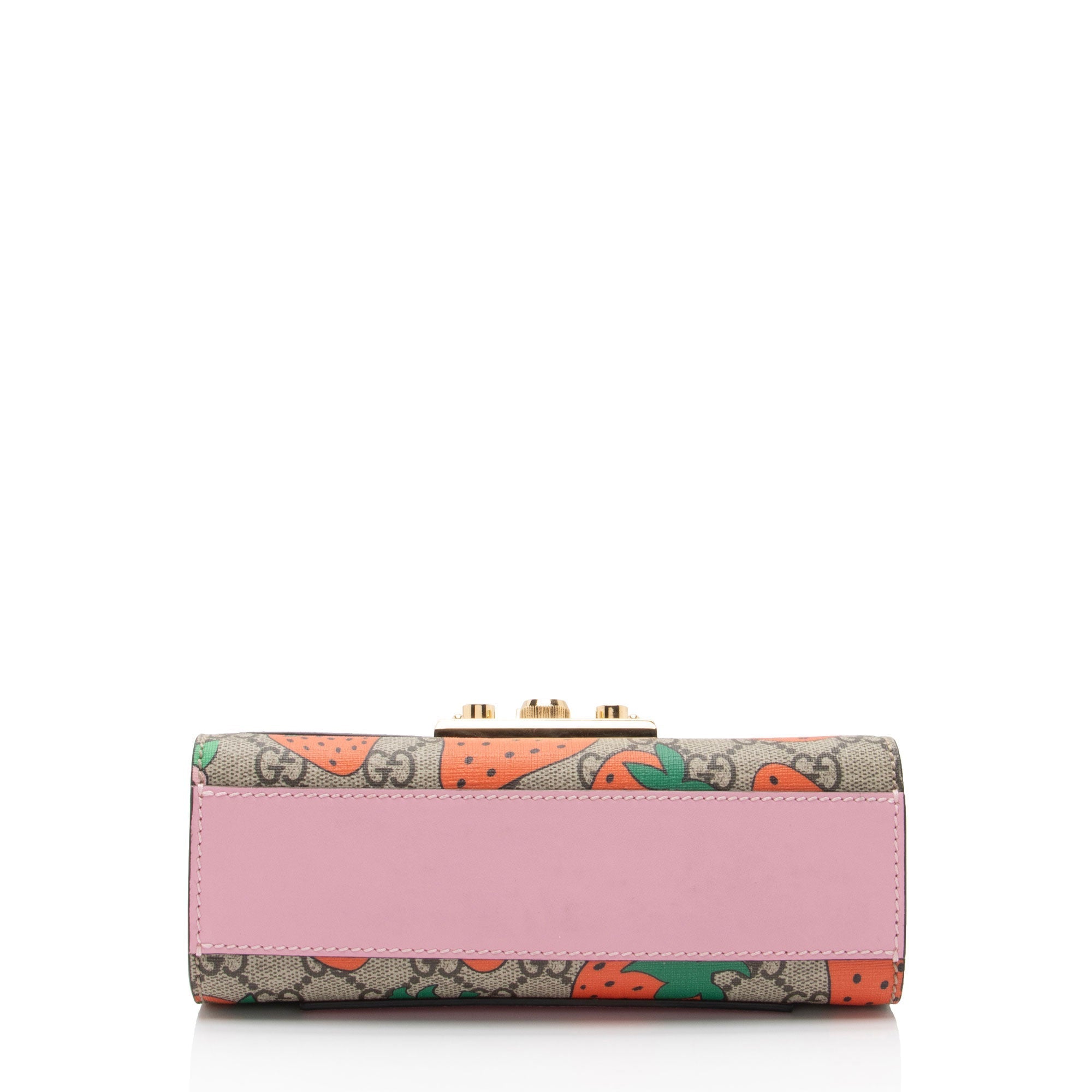 Gucci GG Supreme Strawberry Padlock Small Shoulder Bag (SHF-uX0Syw)