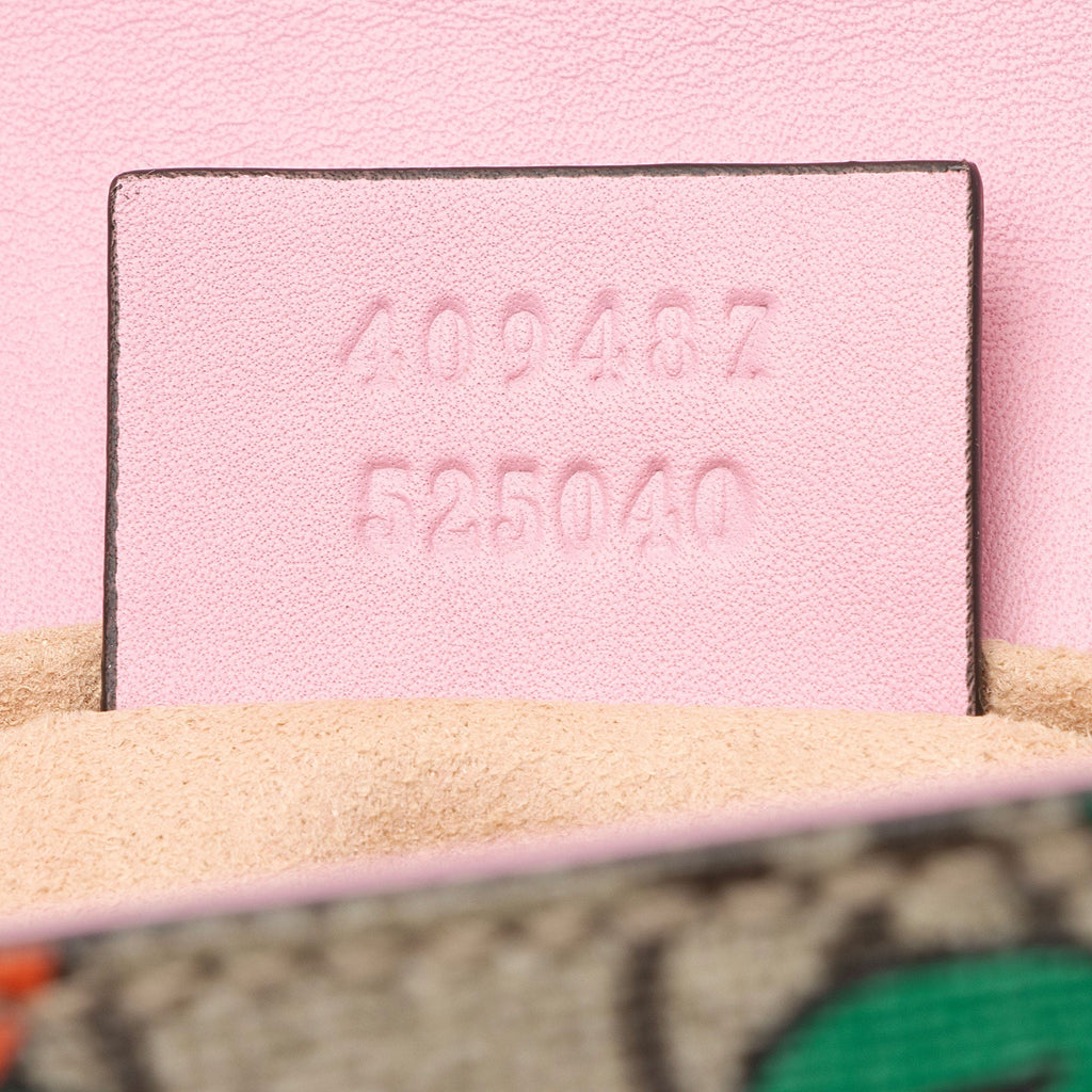 Gucci GG Supreme Strawberry Padlock Small Shoulder Bag (SHF-KHb3br)