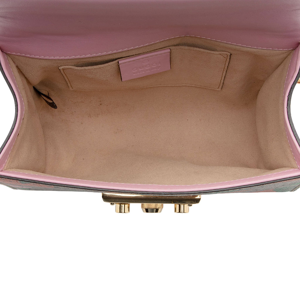 Gucci GG Supreme Strawberry Padlock Small Shoulder Bag (SHF-KHb3br)