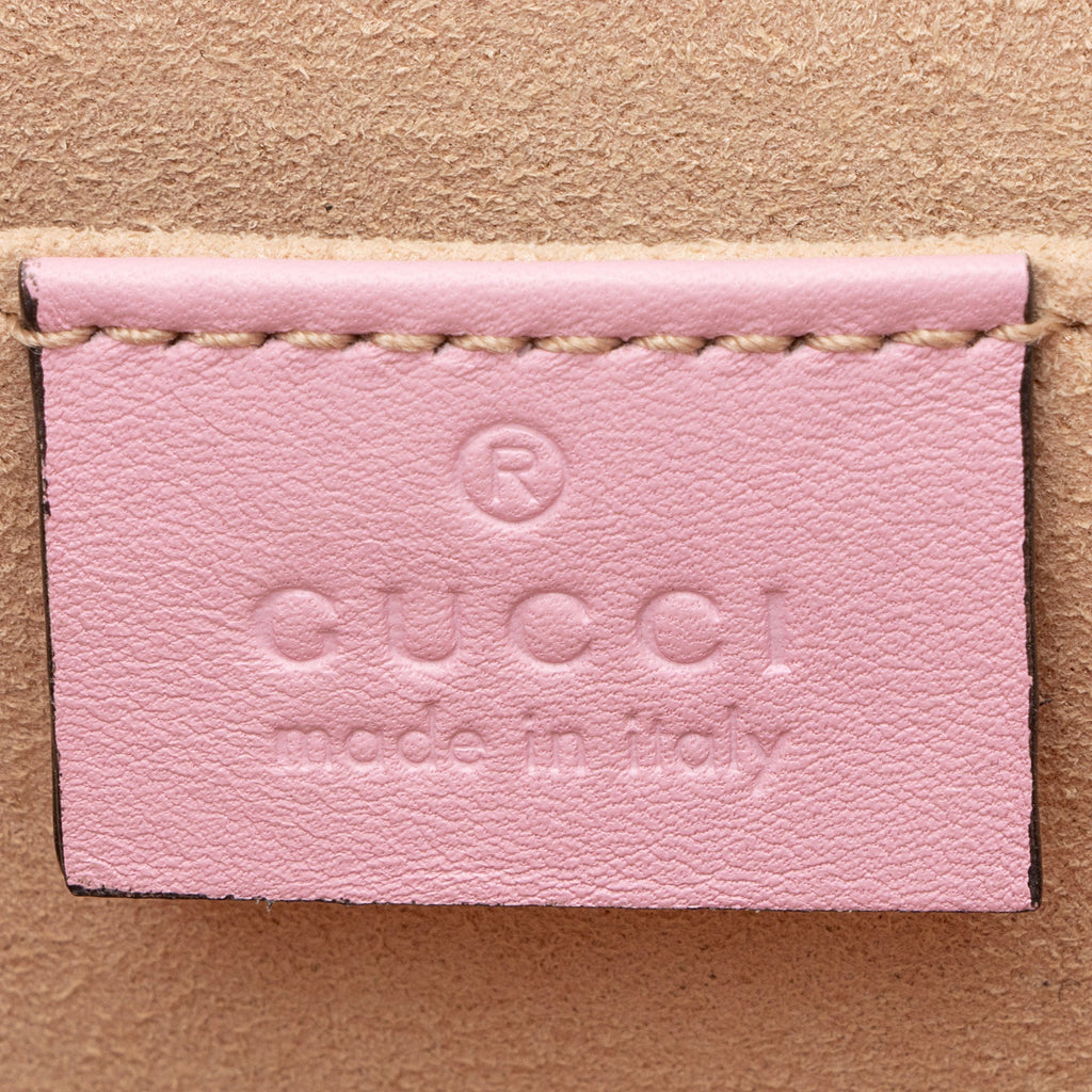 Gucci GG Supreme Strawberry Padlock Small Shoulder Bag