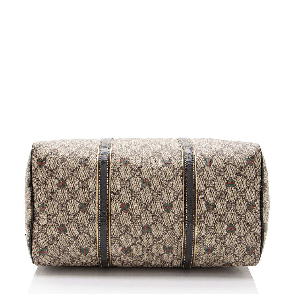 Gucci GG Supreme Tattoo Hearts Joy Boston Bag