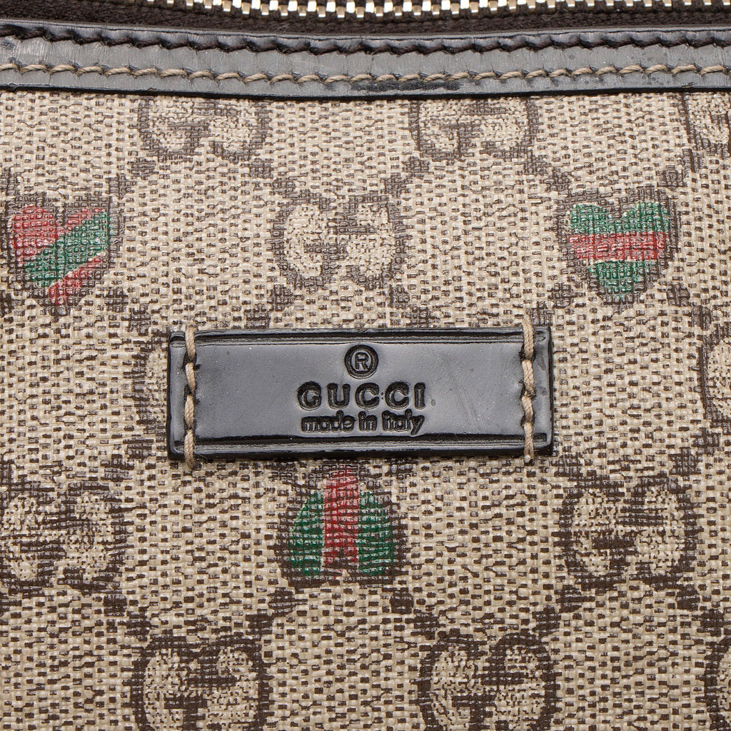 Gucci GG Supreme Tattoo Hearts Joy Boston Bag