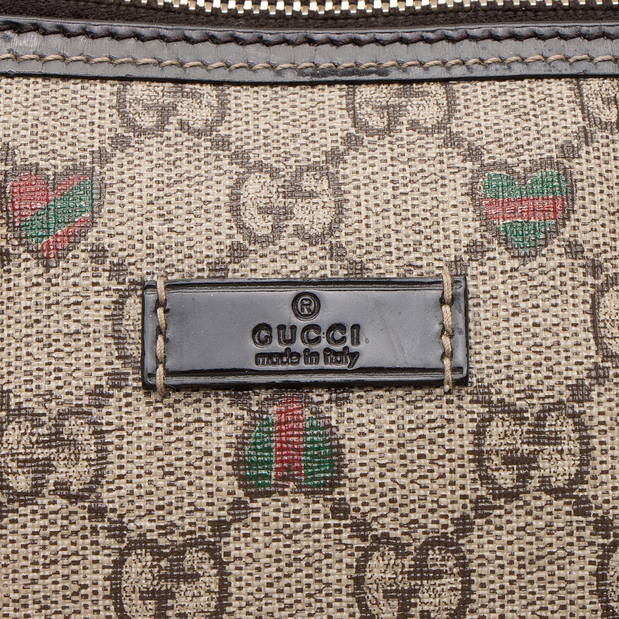 Gucci GG Supreme Tattoo Hearts Joy Boston Bag