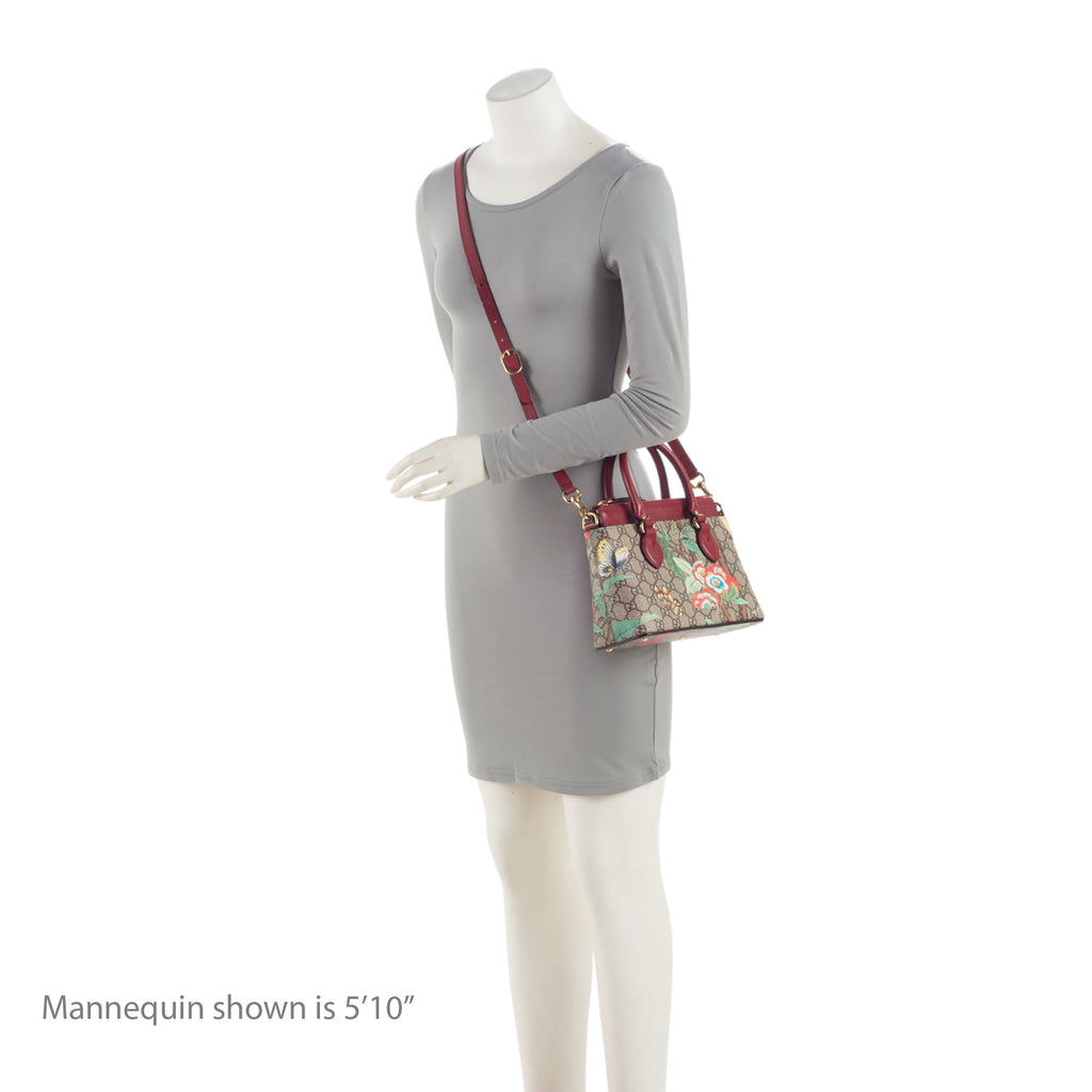 Gucci GG Supreme Tian Mini Zip Tote (SHF-Z1Faab)