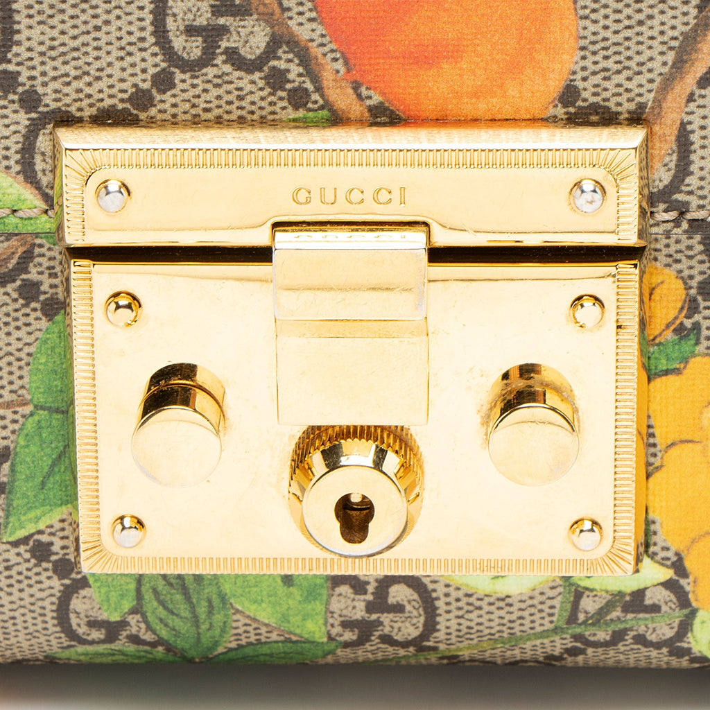 Gucci GG Supreme Tian Padlock Small Shoulder Bag