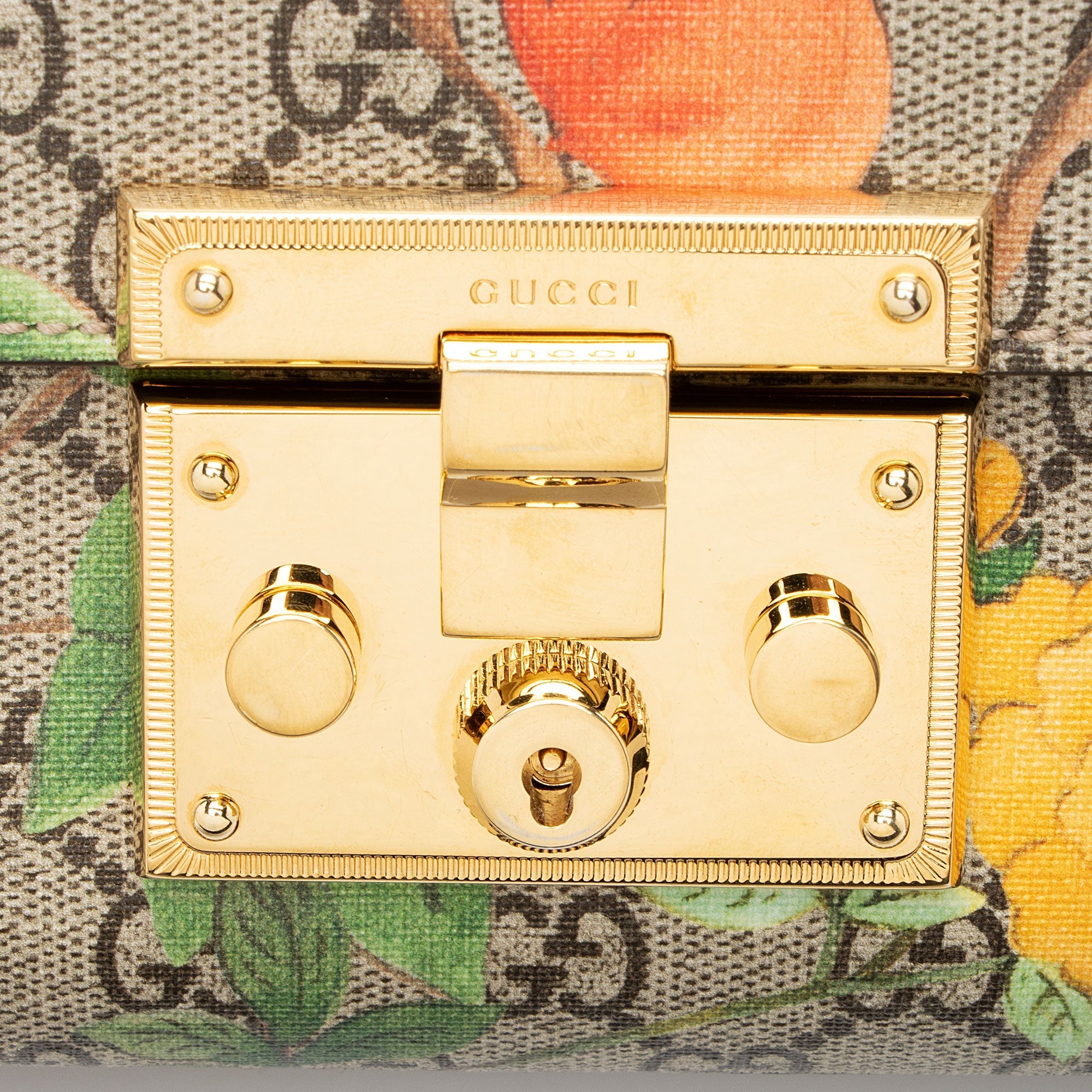 Gucci GG Supreme Tian Padlock Small Shoulder Bag