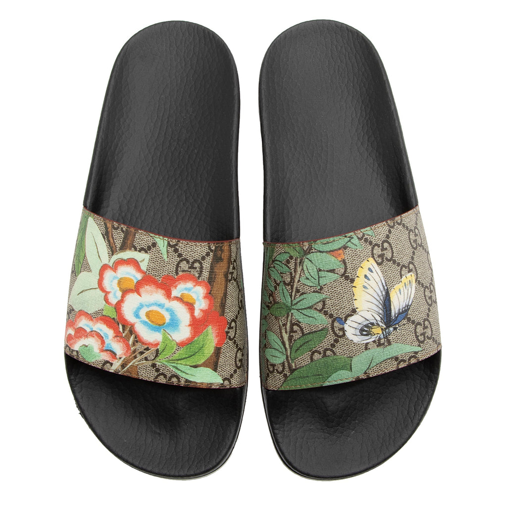 Gucci GG Supreme Tian Slides - Size 9 / 39 (SHF-23327)