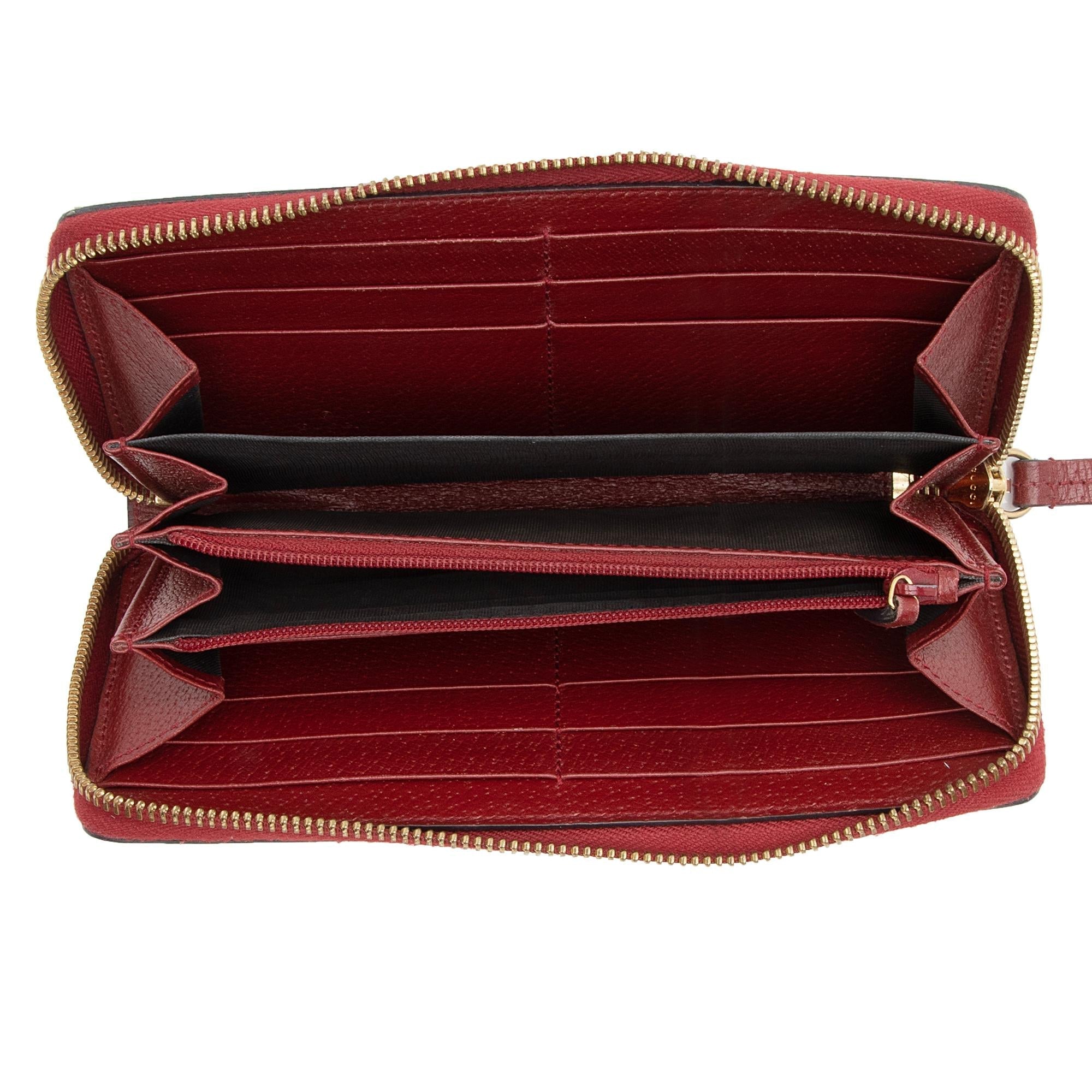 Gucci GG Supreme Tian Zip Around Wallet (SHF-2YyS7K)