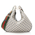 Gucci GG Supreme Web Attache Large Shoulder Bag