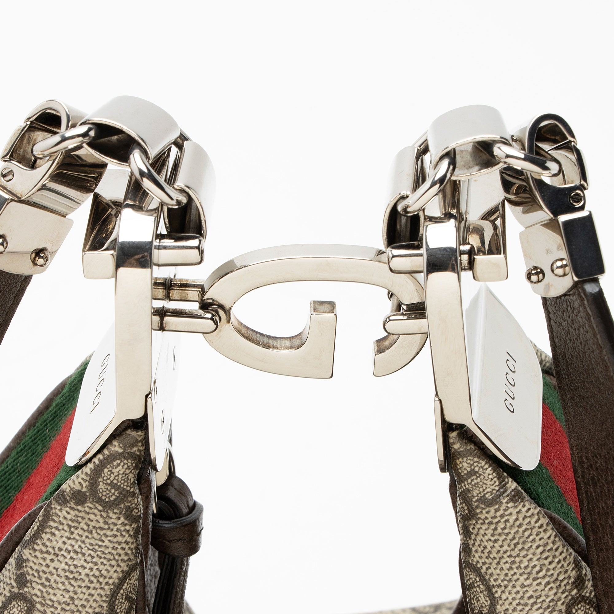 Gucci GG Supreme Web Attache Small Shoulder Bag