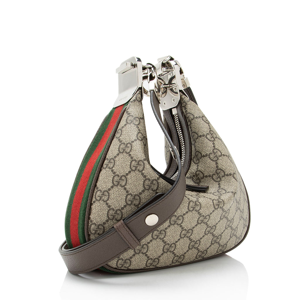 Gucci GG Supreme Web Attache Small Shoulder Bag