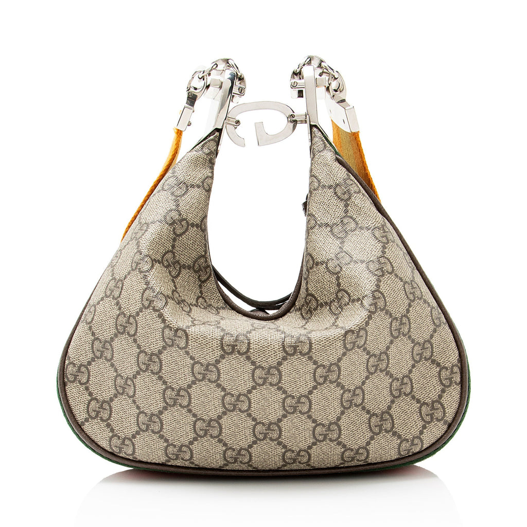 Gucci GG Supreme Web Attache Small Shoulder Bag