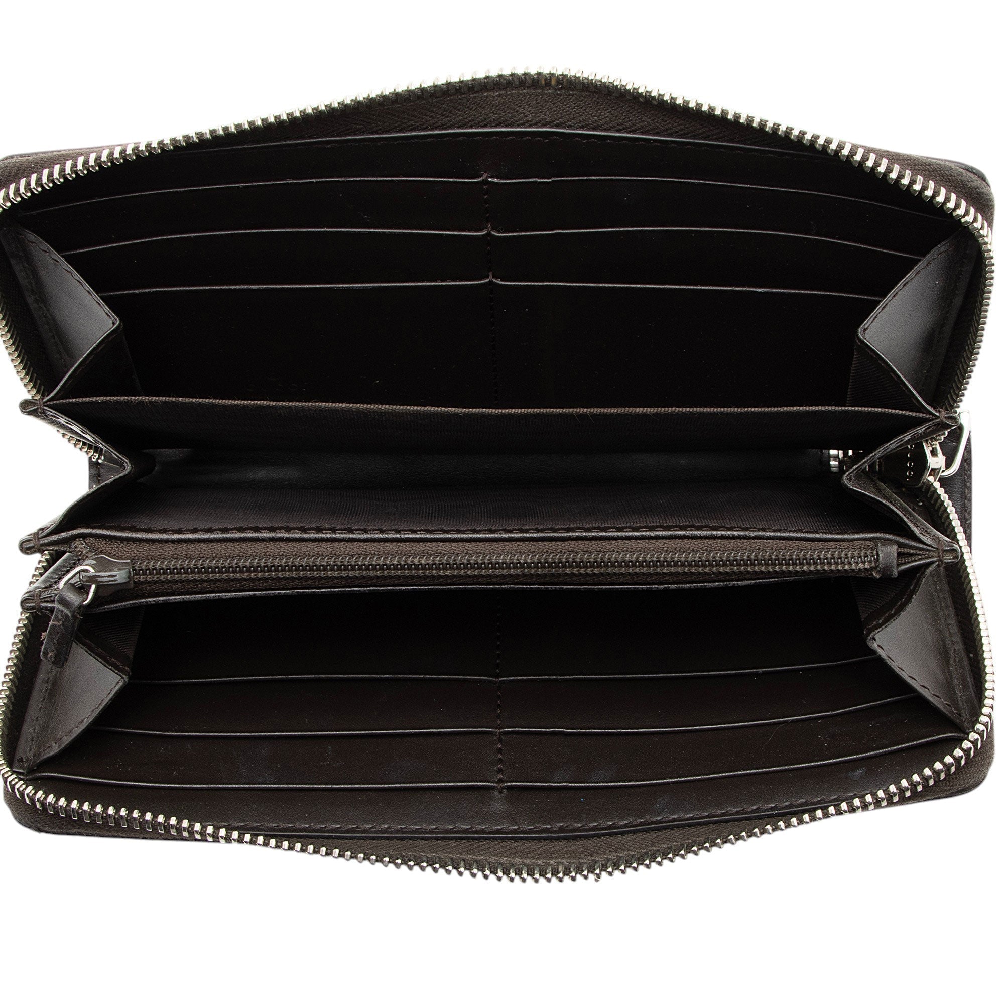Gucci GG Supreme Web Bee Zip Around Wallet