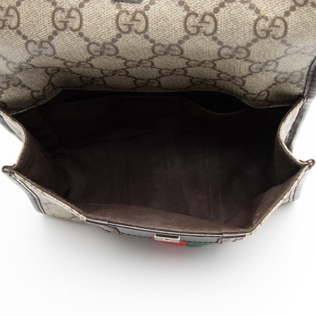 Gucci GG Supreme Web Belt Bag (SHF-Bdkuvr)