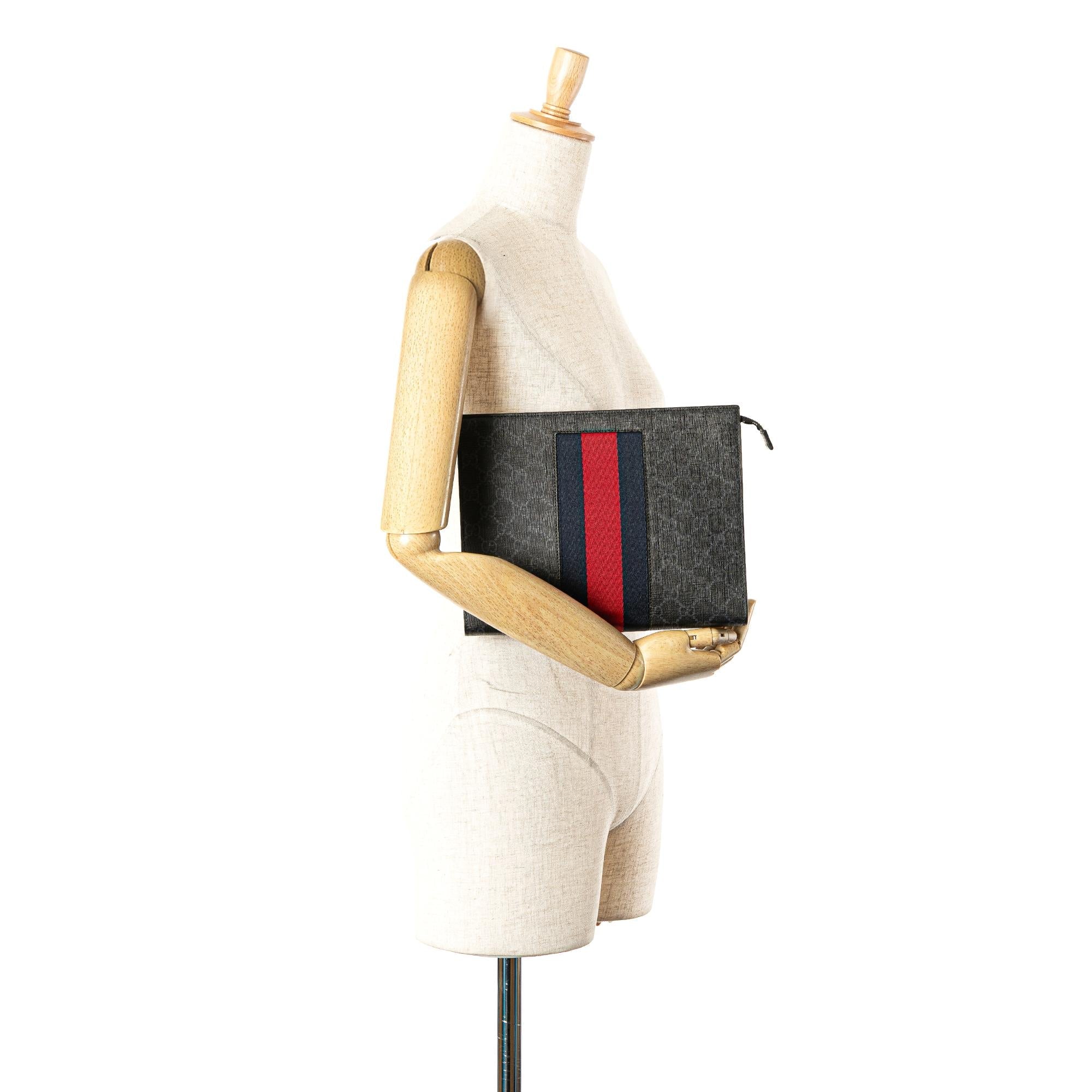 Gucci GG Supreme Web Clutch