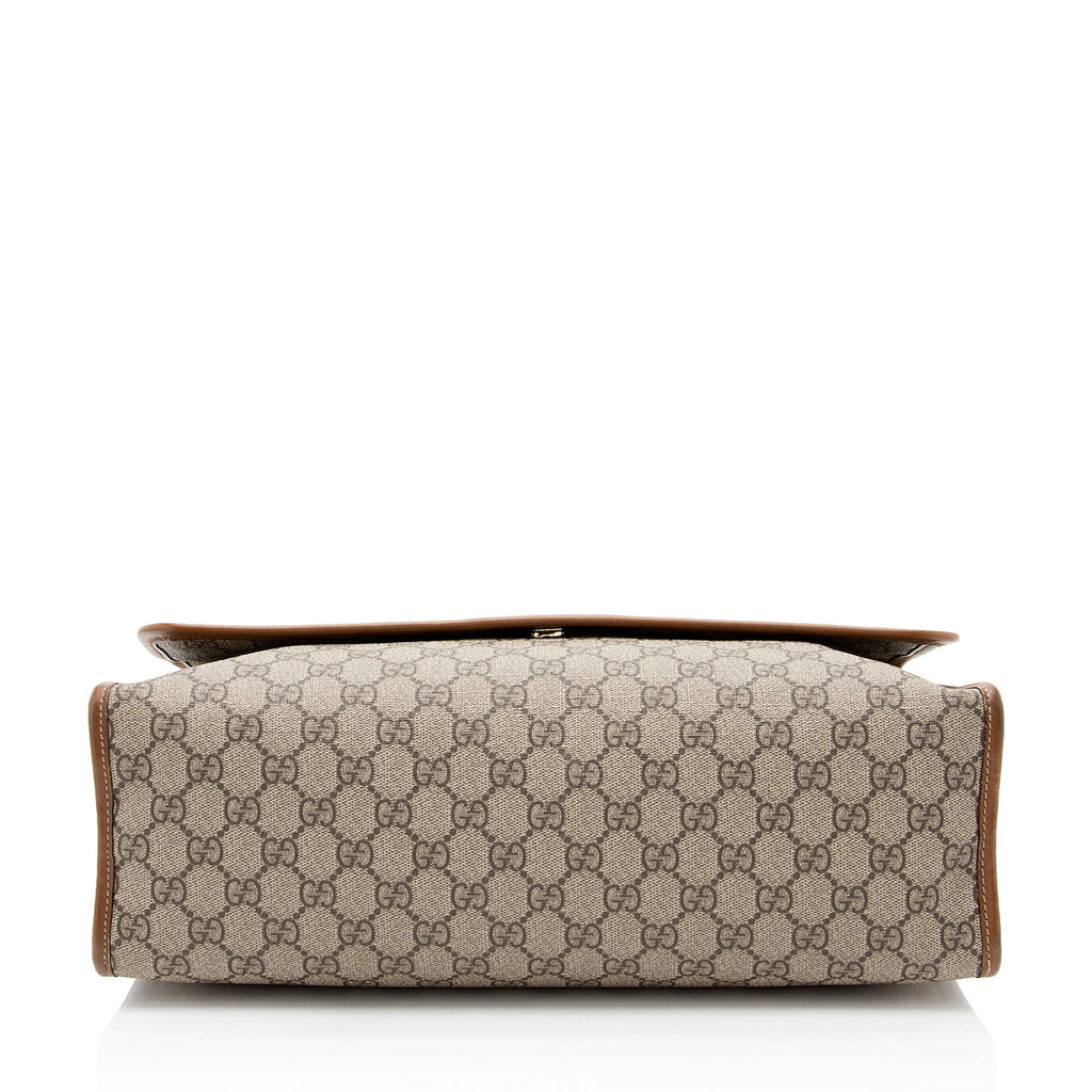 Gucci GG Supreme Web Flap Medium Messenger