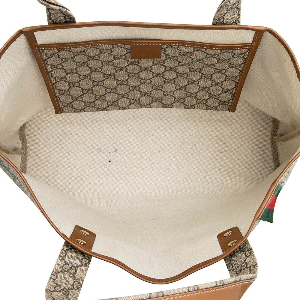 Gucci GG Supreme Web Loop E/W Shopping Tote (SHF-20146)
