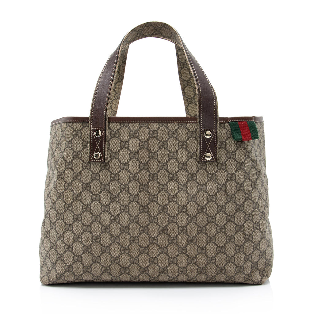 Gucci GG Supreme Web Loop E/W Shopping Tote (SHF-23043)