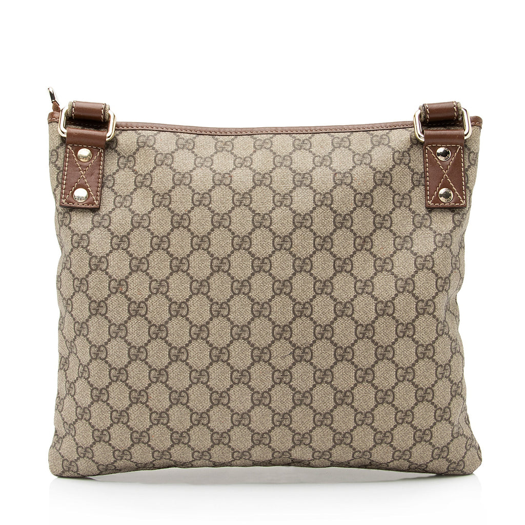 Gucci GG Supreme Web Loop Flat Messenger Bag (SHF-23803)