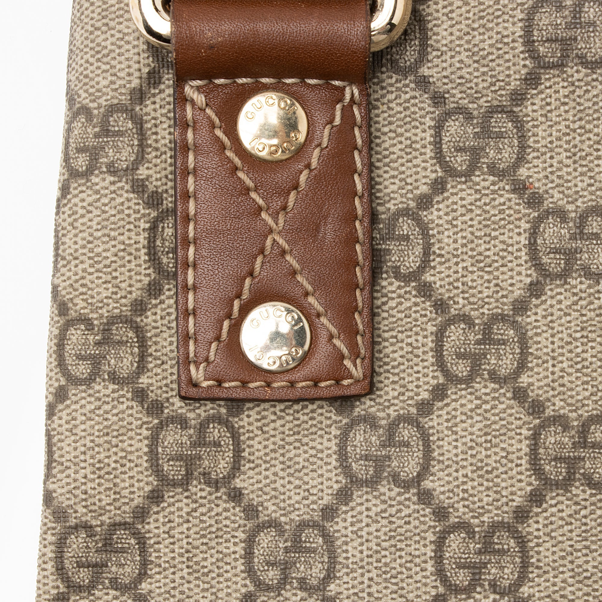 Gucci GG Supreme Web Loop Flat Messenger Bag (SHF-23803)