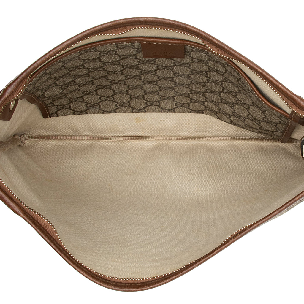 Gucci GG Supreme Web Loop Flat Messenger Bag (SHF-23803)
