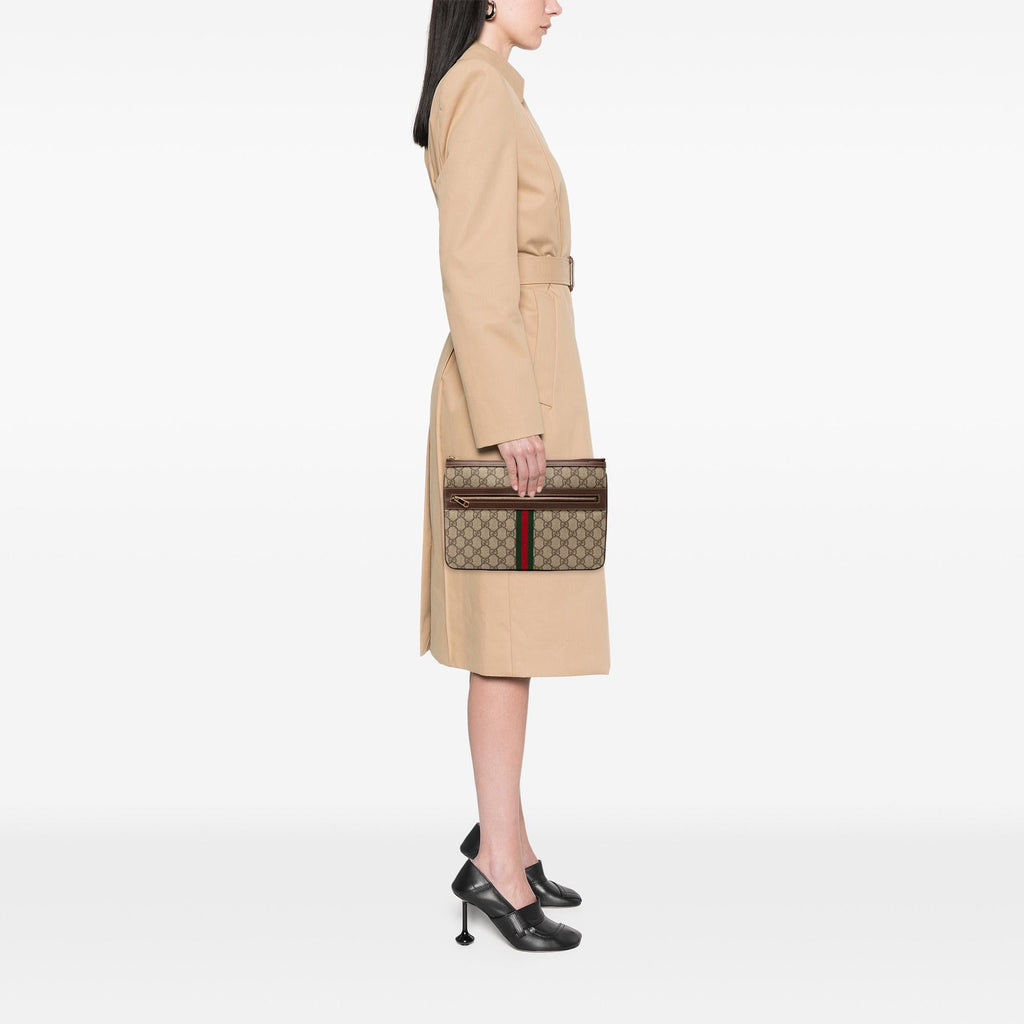 Gucci GG Supreme Web Ophidia Clutch
