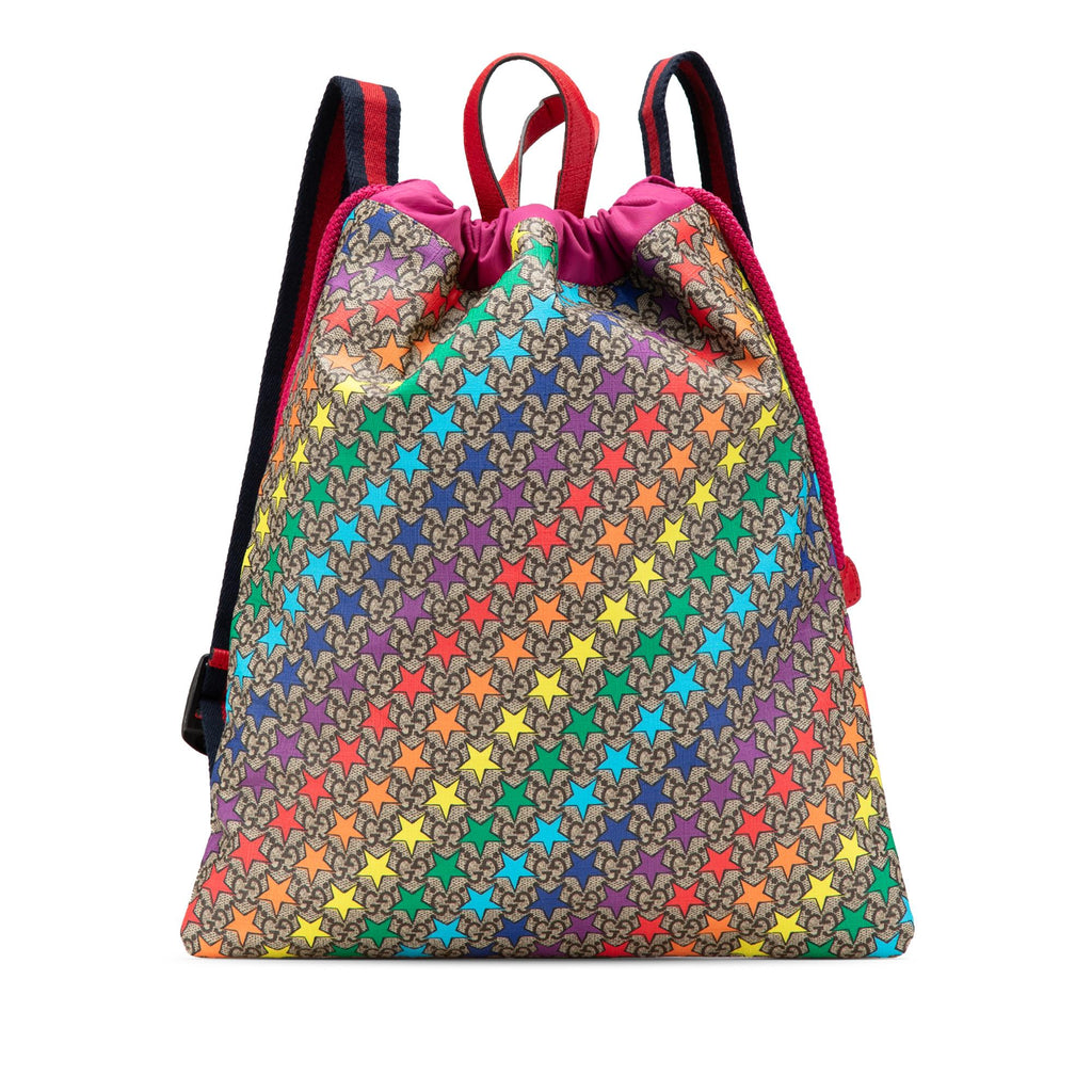 Gucci GG Supreme Web Star Print ChildrLB's Backpack