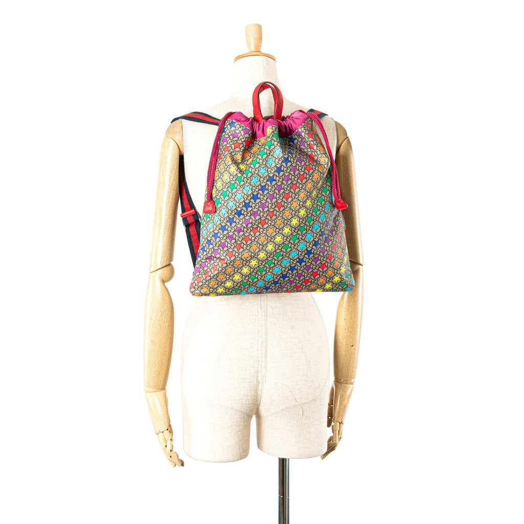 Gucci GG Supreme Web Star Print ChildrLB's Backpack