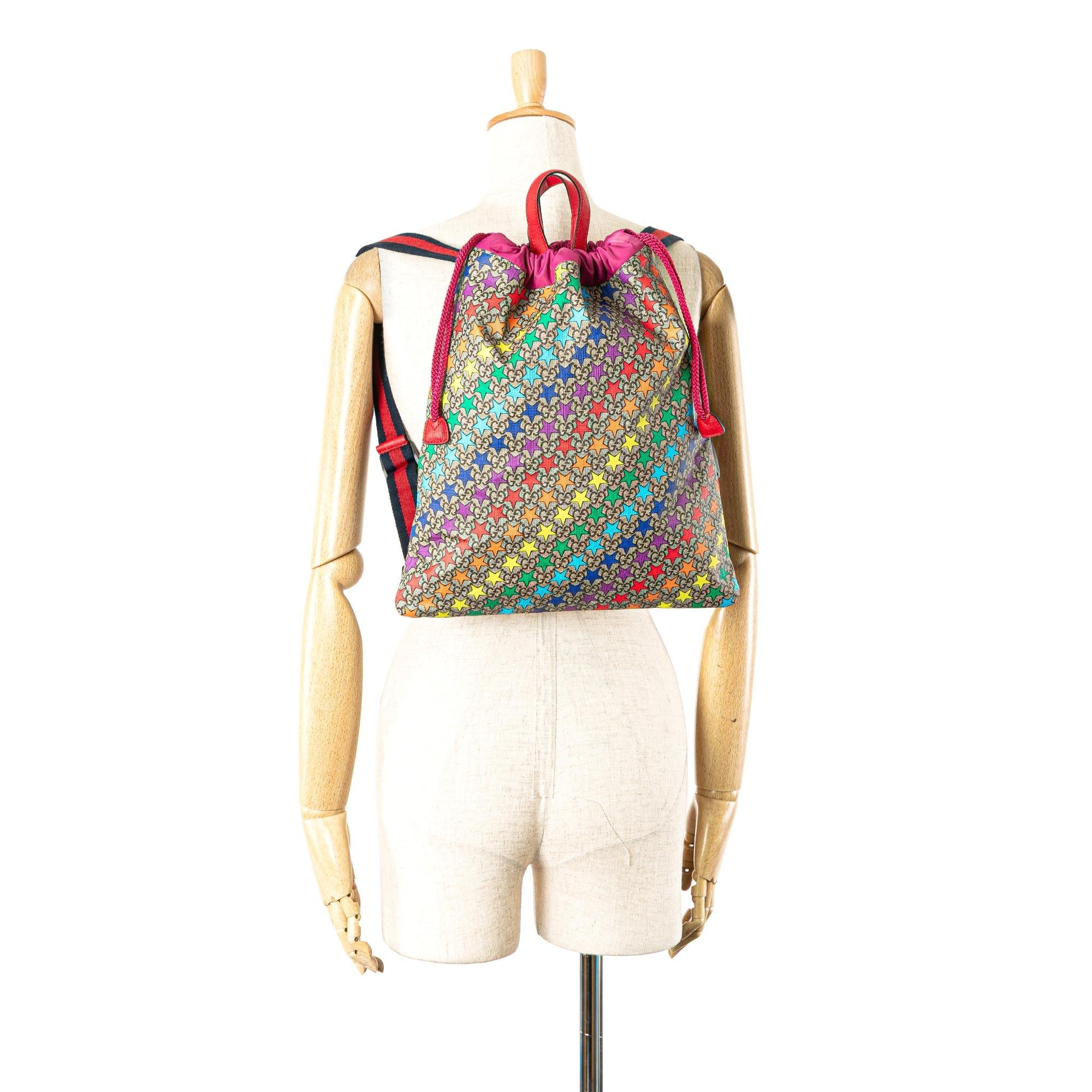Gucci GG Supreme Web Star Print ChildrLB's Backpack