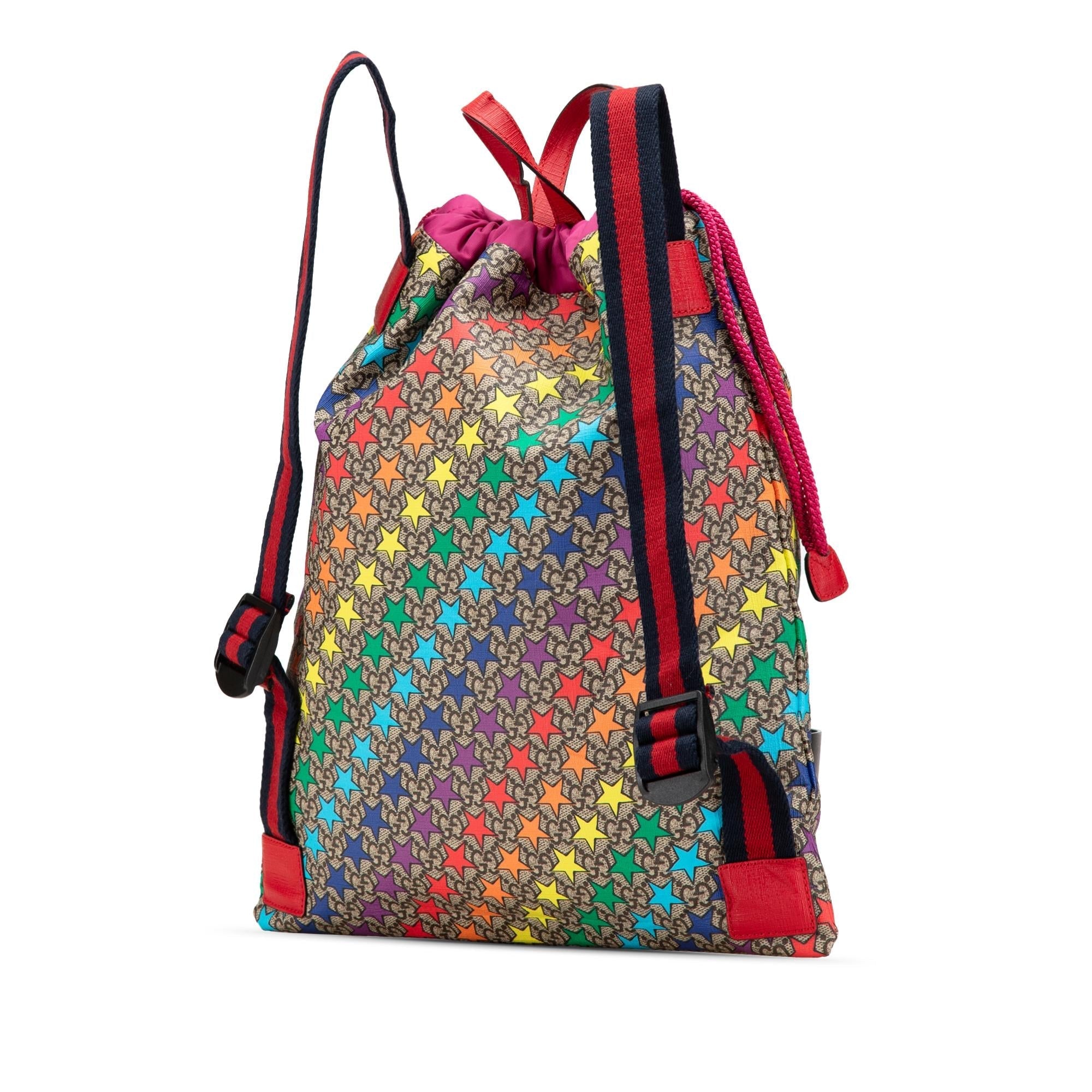Gucci GG Supreme Web Star Print ChildrLB's Backpack