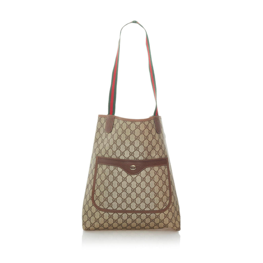 Gucci GG Supreme Web Tote Bag (SHG-32758)